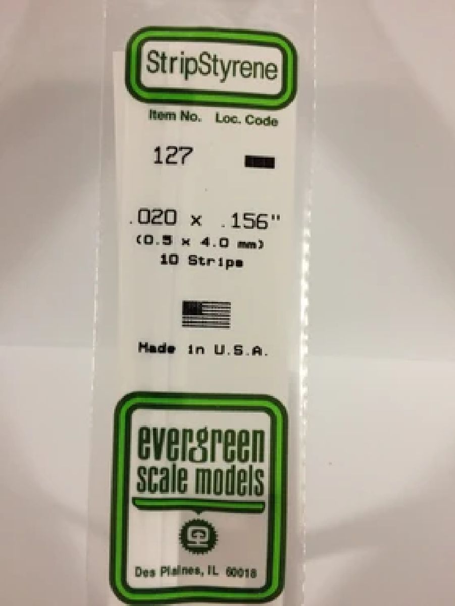 EVERGREEN Strips 127 .020 x .156(10)