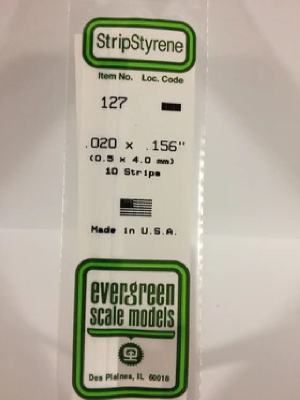 EVERGREEN Strips 127 .020 x .156(10)