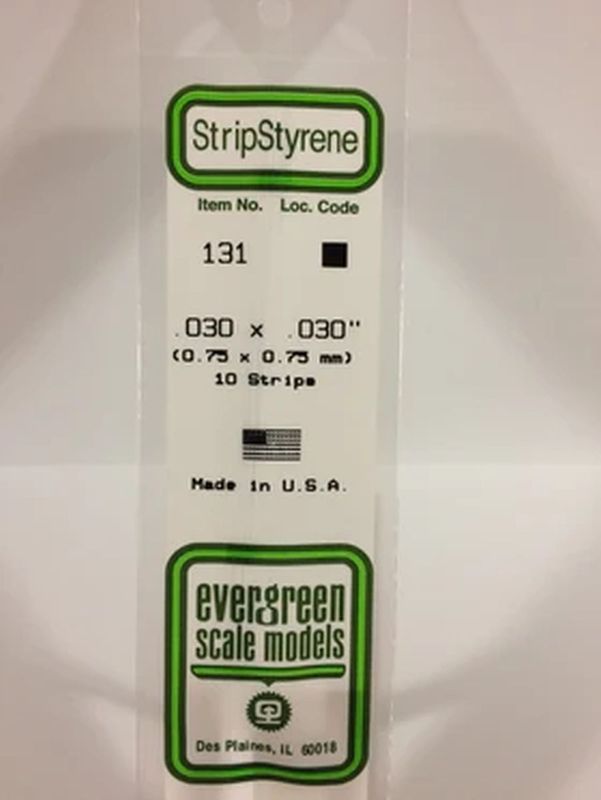 EVERGREEN Strips 131 .030 x .030 (10)