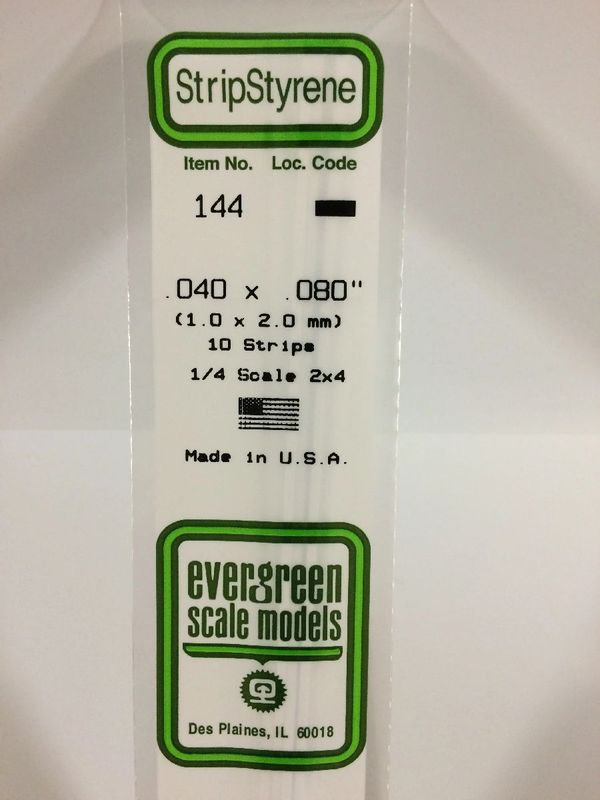 EVERGREEN Strips 144 .040 x .080 (10)
