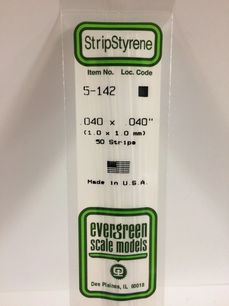 EVERGREEN Strips 142 .040 x .040 (10)
