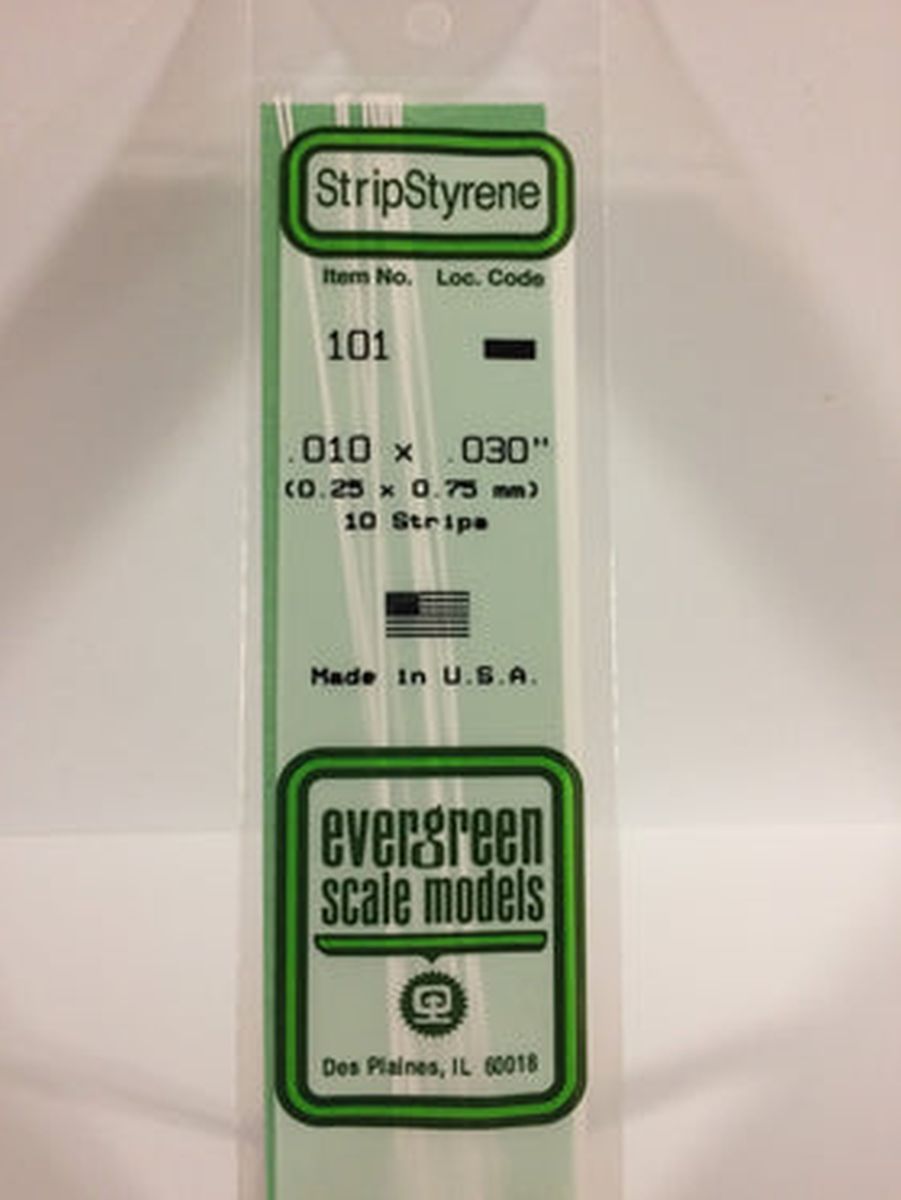 EVERGREEN Strips 102  .010 x .040". (10)