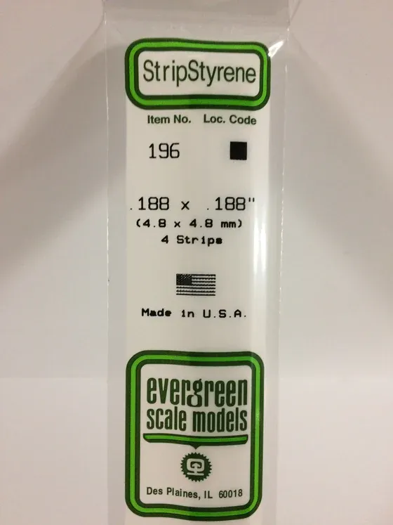 EVERGREEN Strips 196 .188 x .188
