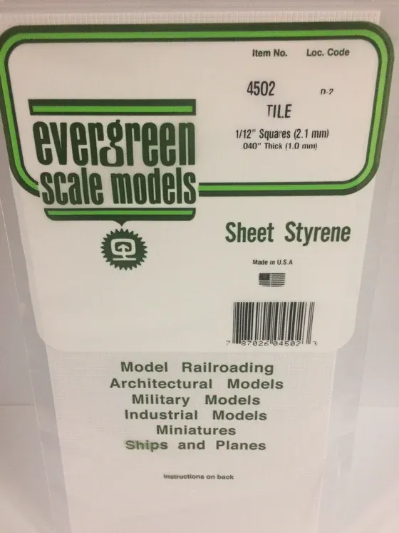 EVERGREEN Square Tile 1/12 x 1/12