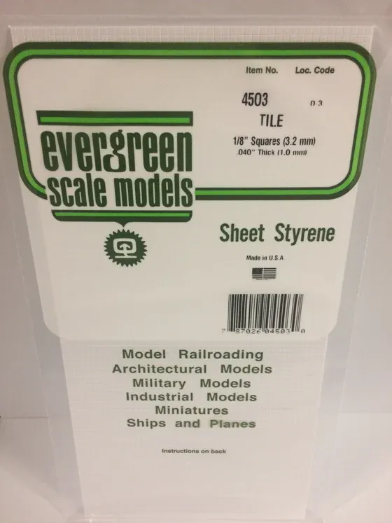 EVERGREEN Square Tile 1/8 x 1/9
