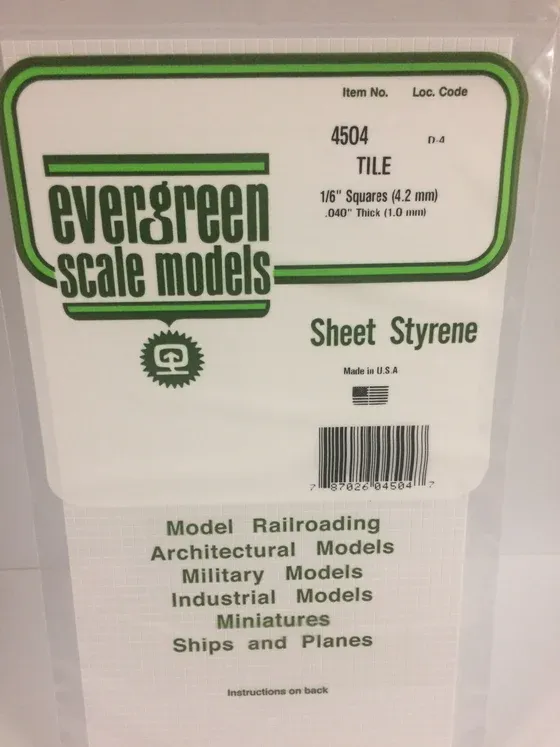 EVERGREEN Square Tile 1/6 x 1/6