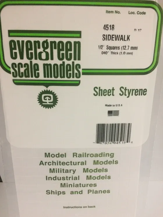 EVERGREEN  Sidewalk 2/2” x 1/2”