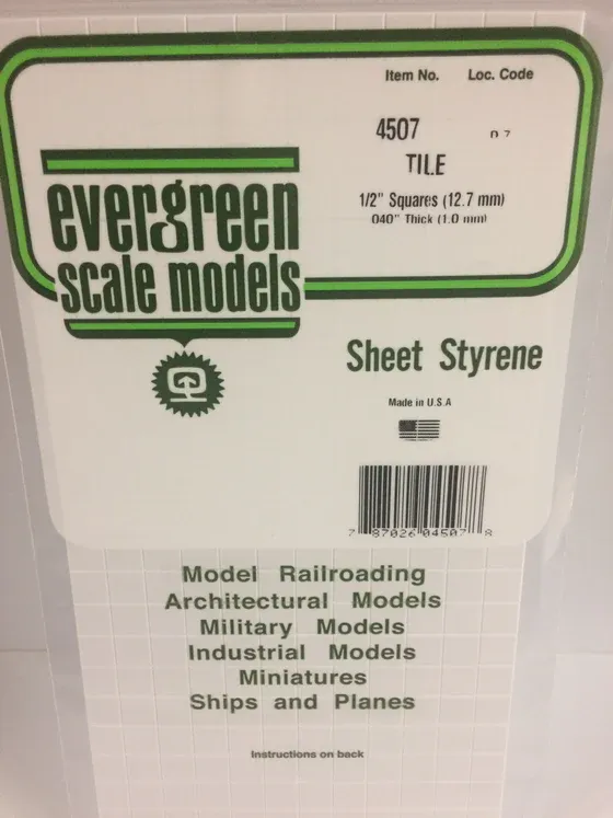 EVERGREEN Square Tile 1/2 x 1/3
