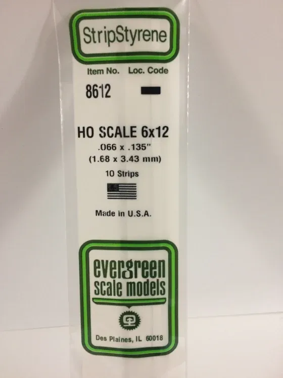 EVERGREEN Strips 8612 HO-Strip 6 x 12 (10)