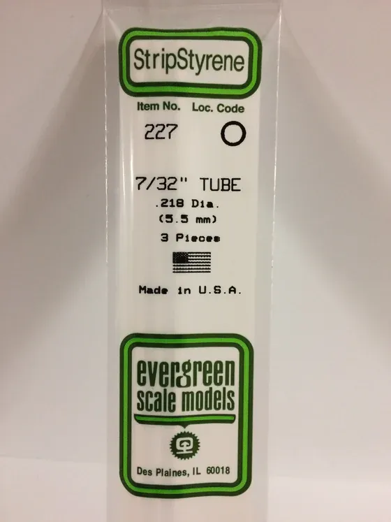 EVERGREEN Strips 227 .220.49” Tube 7/32” (3)