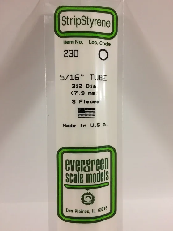 EVERGREEN Strips 230 .312” Tube 5/16” (3)