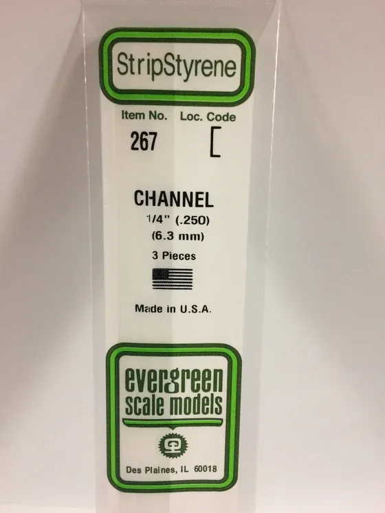 EVERGREEN Strips 267 .250” (1/4) Channel (3)