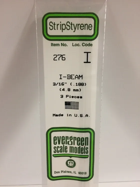 EVERGREEN Strips 276 .188” (3/16”) I-Beam (3)