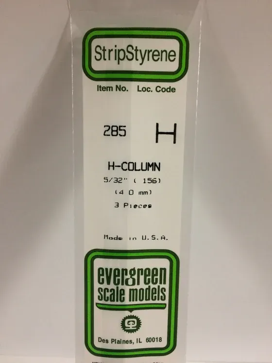 EVERGREEN Strips 285 .156” H-Column 5/32 (3)