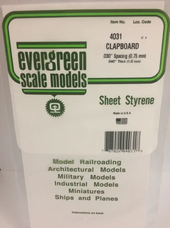 EVERGREEN Clapboard .030” sp