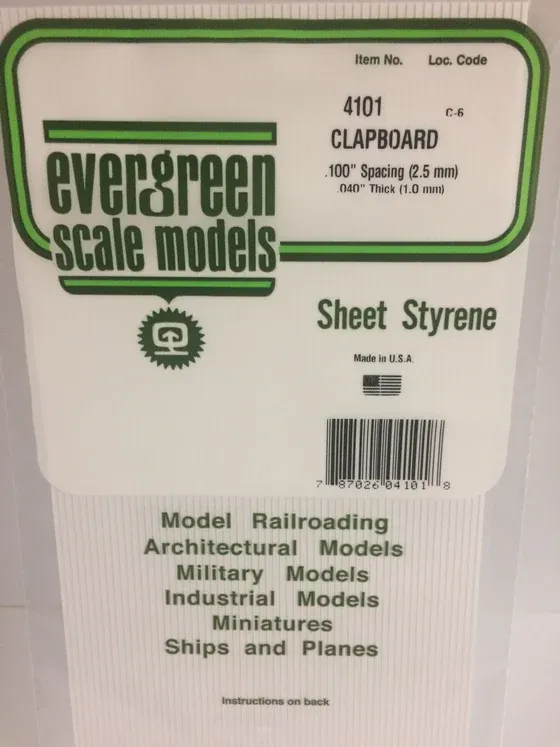 EVERGREEN Clapboard .100” sp