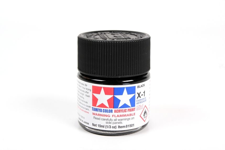 Mini Acrylic X-1 Black/10ml