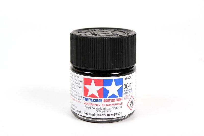 Mini Acrylic X-1 Black/10ml