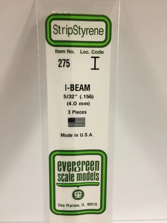 EVERGREEN Strips 275 .156” (5/32”) I-Beam (3)