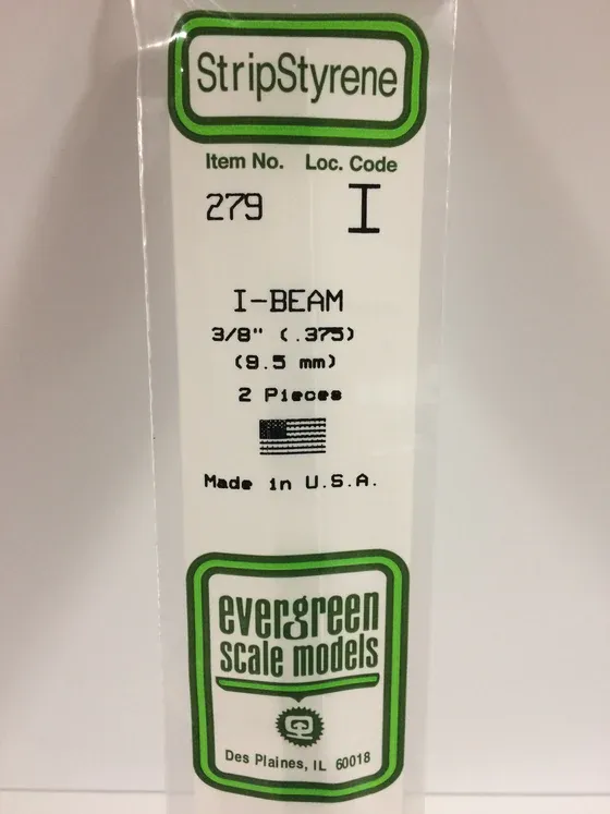 EVERGREEN Strips 279 .375” (3/8”) I-Beam (2)
