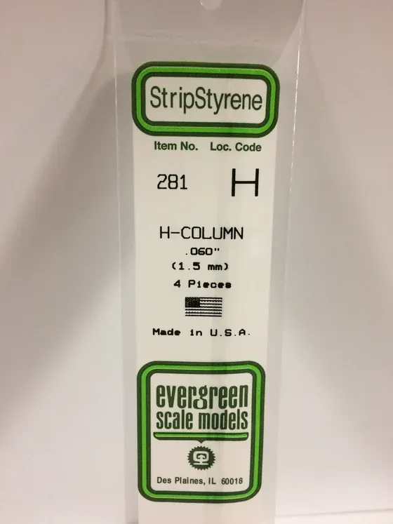 EVERGREEN Strips 281 .060” H-Column (4)