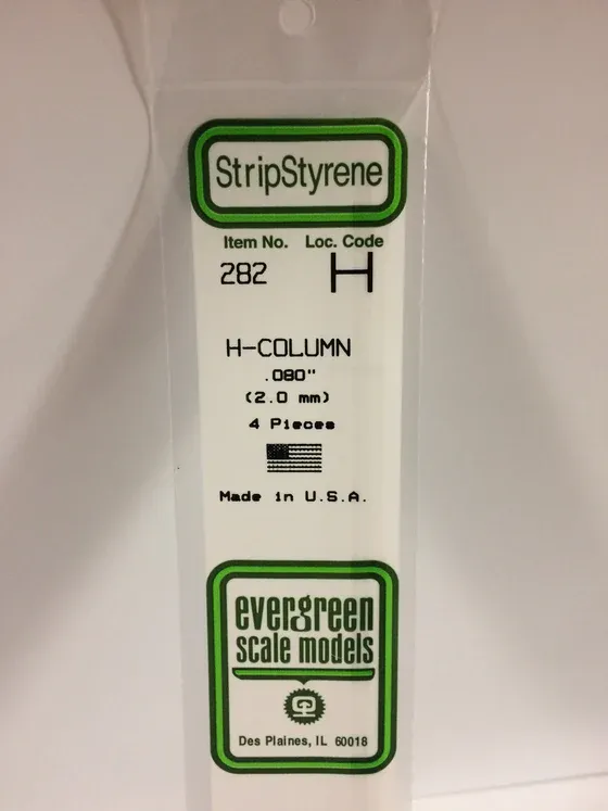 EVERGREEN Strips 282 .800” H-Column (4)