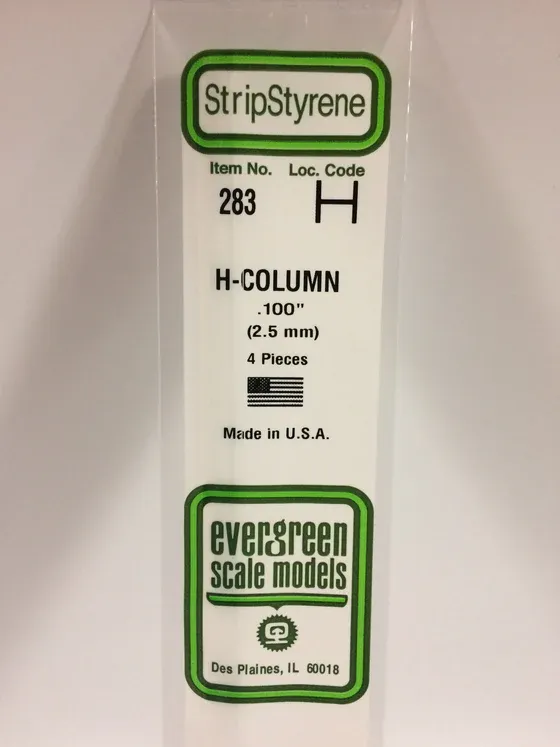 EVERGREEN Strips 283 .100” H-Column (4)