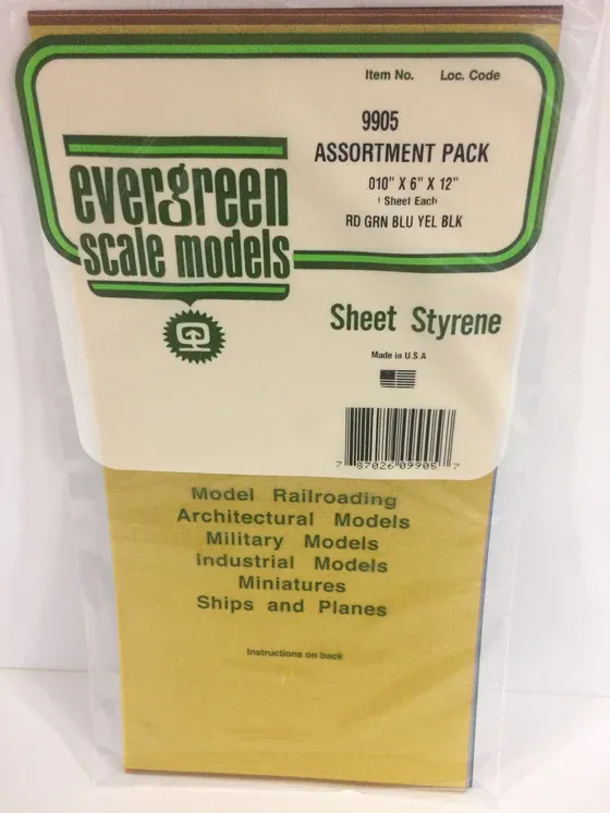 EVERGREEN Clear Sheet .010 thick assortment (5)