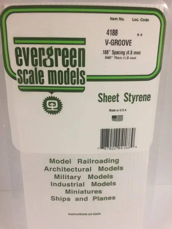EVERGREEN V-Groove .188 sp