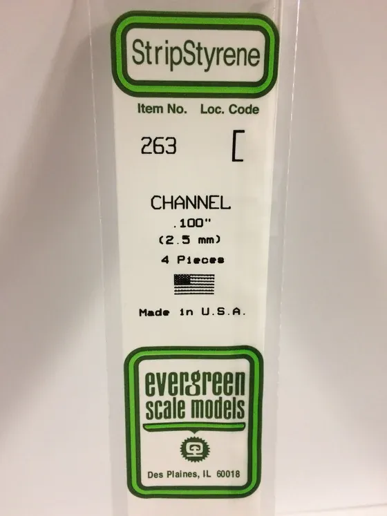 EVERGREEN Strips 263 .100” Channel (4)