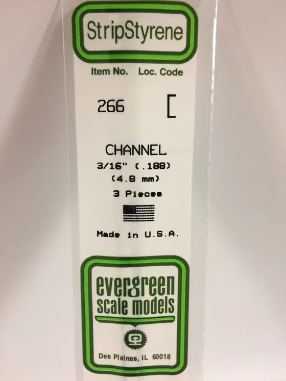 EVERGREEN Strips 266 .188” (3/16) Channel (3)