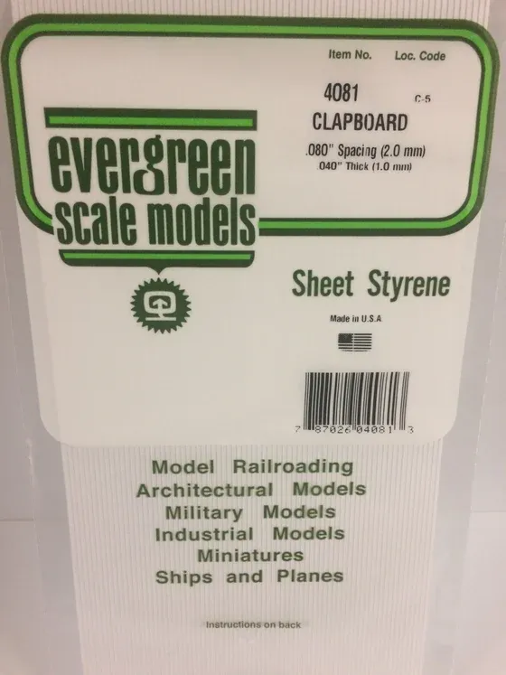 EVERGREEN Clapboard .080” sp