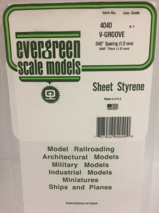 EVERGREEN V-Groove .040” sp