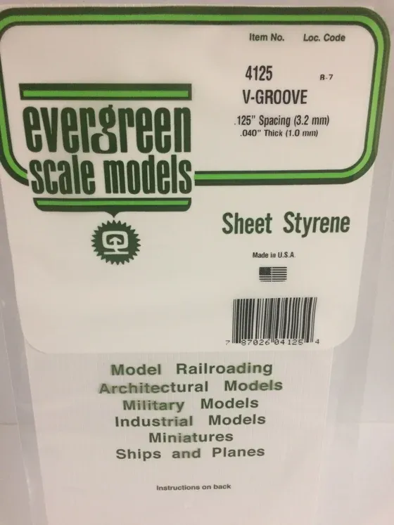 EVERGREEN V-Groove .125 sp