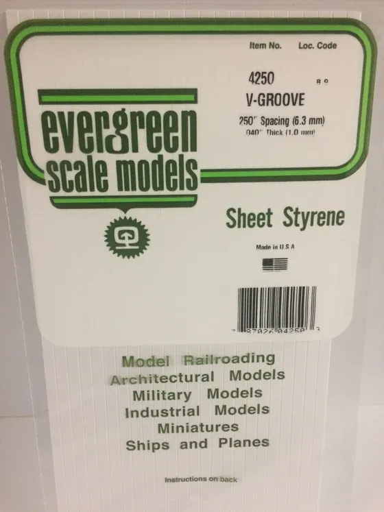 EVERGREEN V-Groove .250 sp