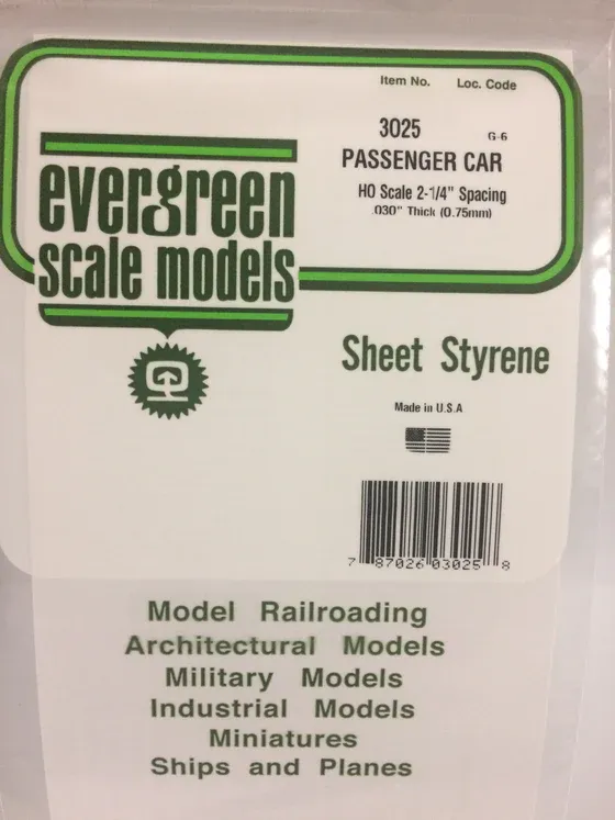 EVERGREEN 3025 HO-Scale Siding