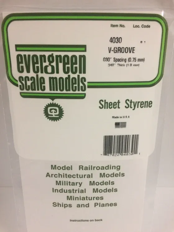 EVERGREEN V-Groove .030” sp
