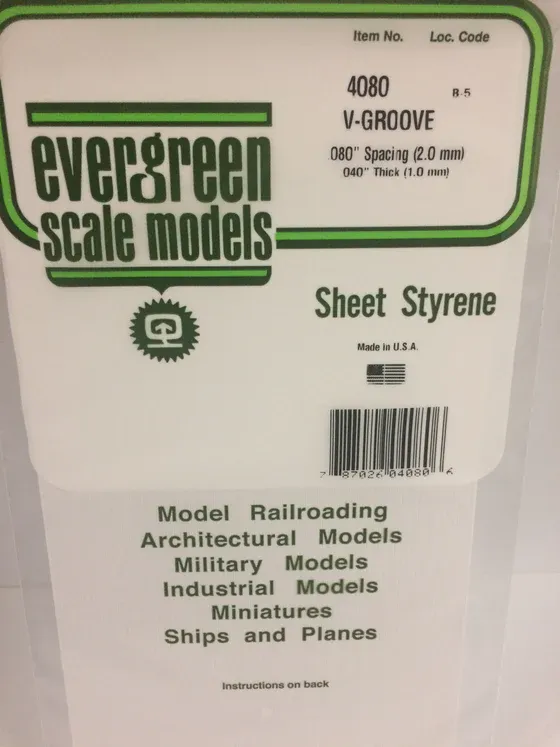 EVERGREEN V-Groove .080” sp