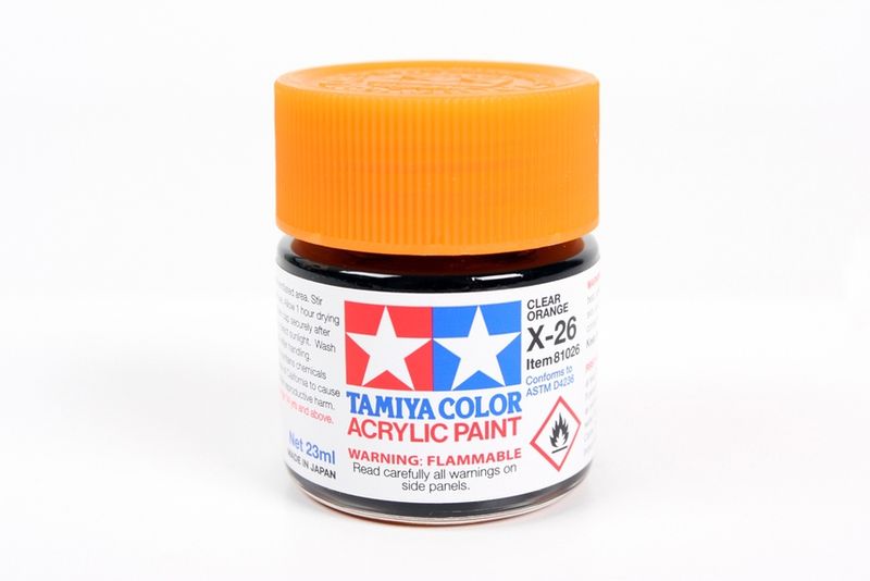Large  Acrylic X-26 Clear Orange/23ml