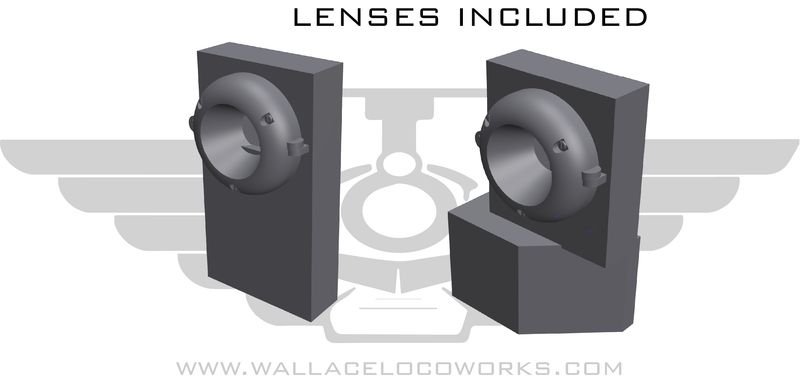 HO: SP SD40M-2 Tall Ditchlights w/ MU Base  LENSES Included