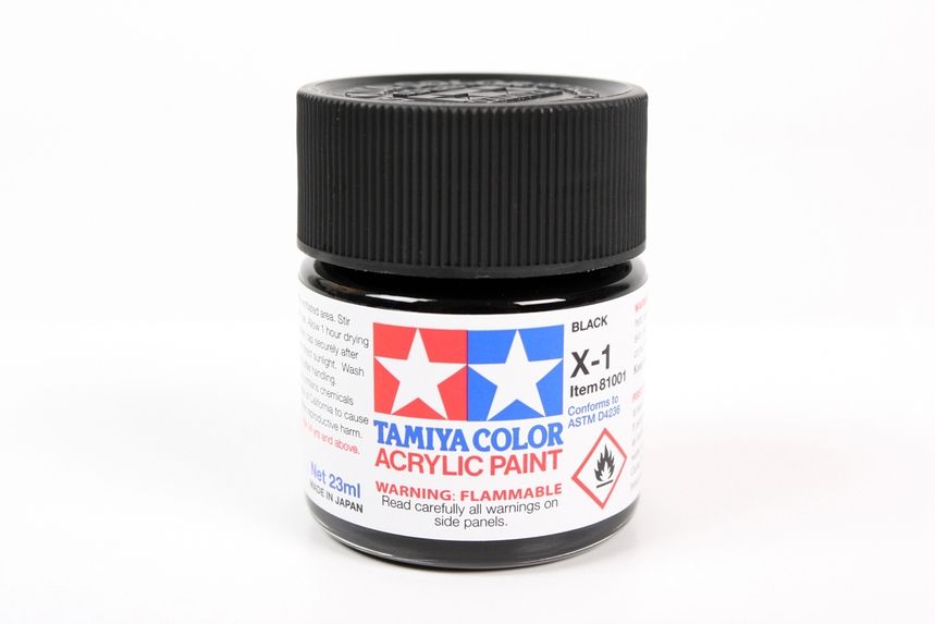 Large Acrylic X-1 Black 23ml