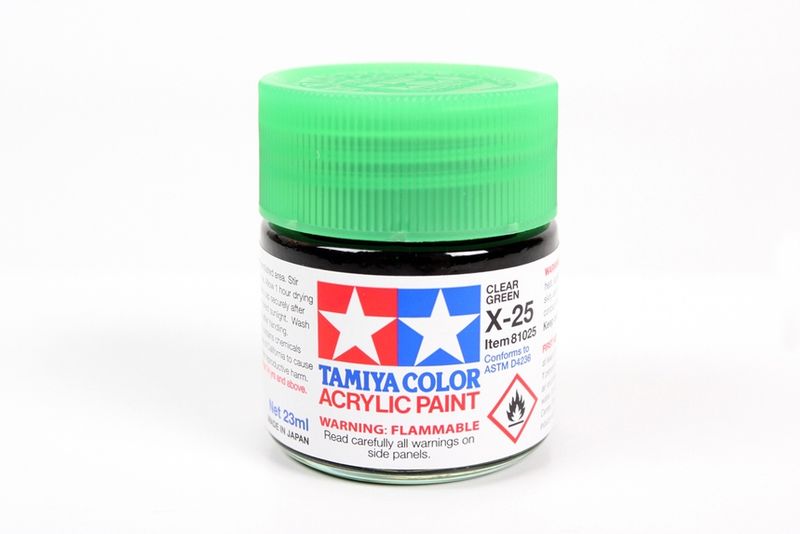 Large Acrylic X-25 Clear Green 23ml