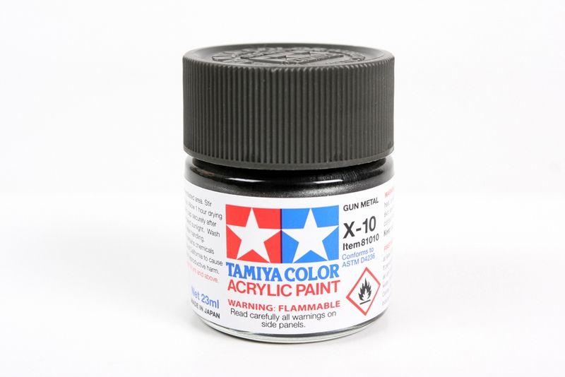 Large Acrylic X-10 Gun Metal 23ml
