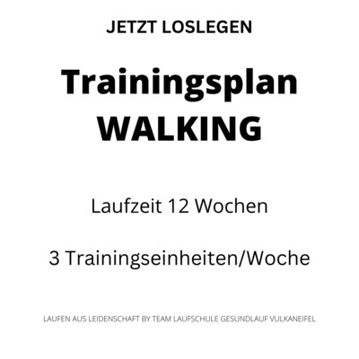 Trainingsplan Fit mit Walking | 12 Wochen Trainingsplan Fit mit Walking | 12 Wochen