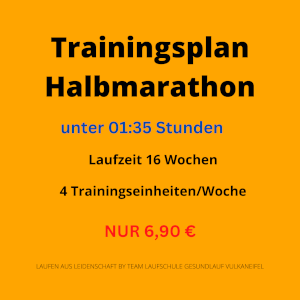 Trainingsplan Halbmarathon unter 01:35 Stunden