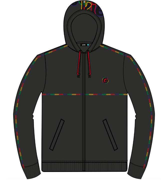 PUSHIN&#39; WEIGHT FLEECE ZIP HOODIE W CHENILLE