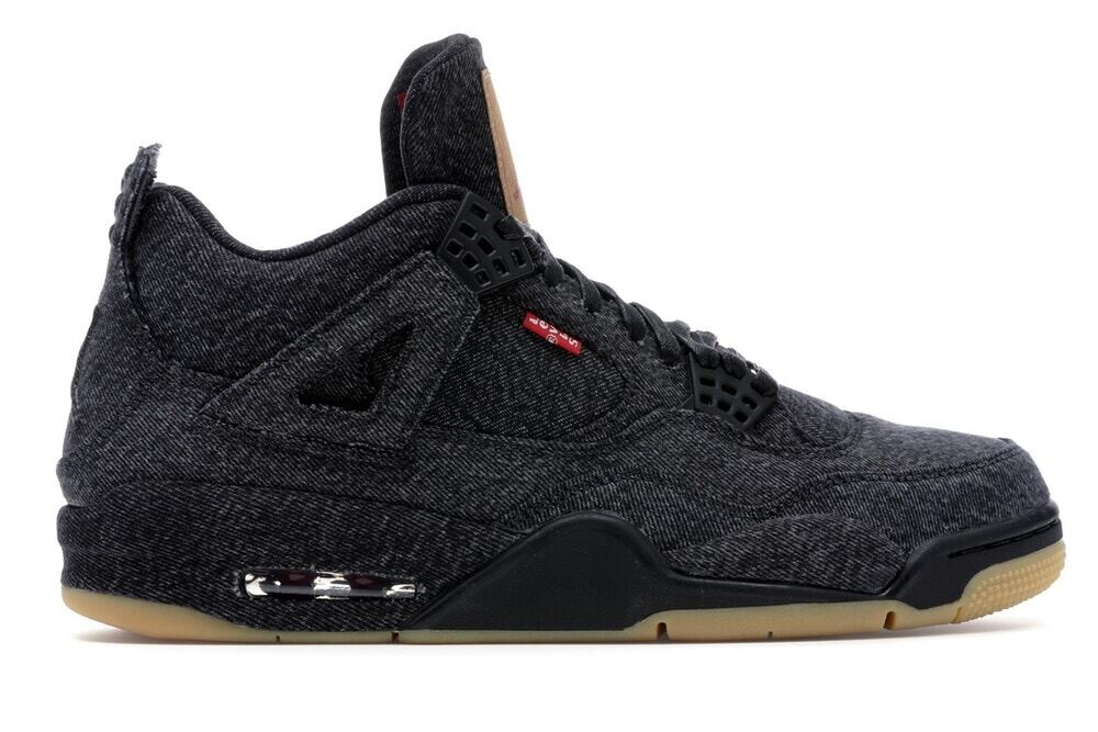 4 Retro Levi&#39;s Black (GS) (Levi&#39;s Tag)