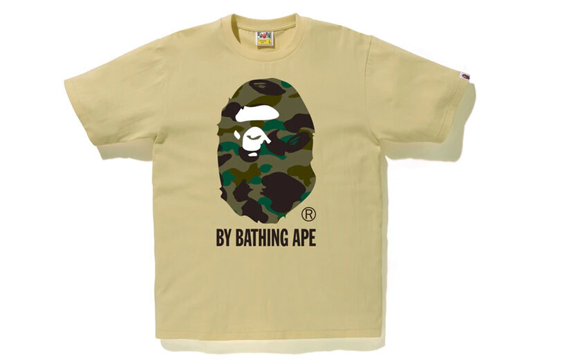 BAPE 1st Camo By Bathing Tee Beige/Green