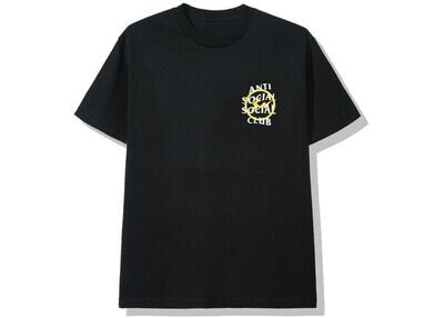 ASSC X FRAGMENT YELLOW BOLT TEE BLACK