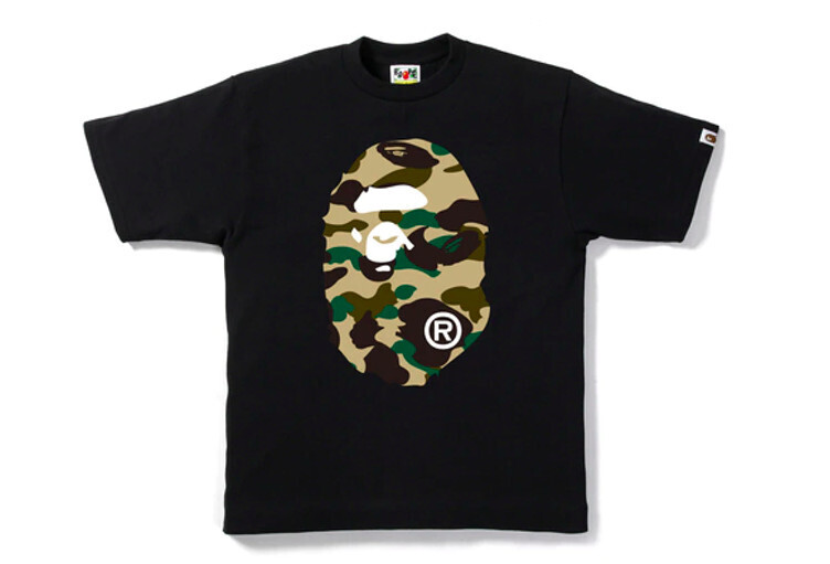BAPE 1st Camo Big Ape Head Tee Black/Yellow
